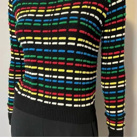 Endless Rose Retro colourful knitted top sweater full sleeves Size small - Picture 7 of 7